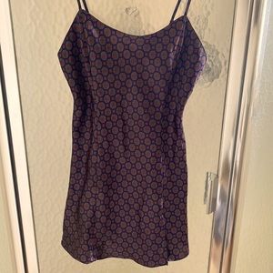 Patterned silk slip night dress